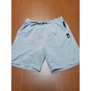 Reebok Sweat Shorts Men's 2XL Gray Drawstring Zipper Pocket Gym Workout